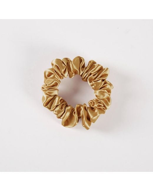 Soft Strokes Silk Metallic Pure Mulberry Silk Mini Scrunchie Set Of Five