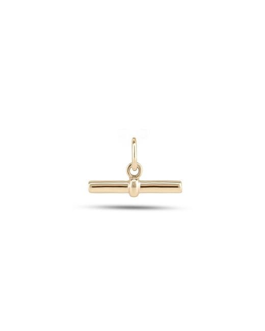 Zohreh Metallic T- Bar Pendant 9K