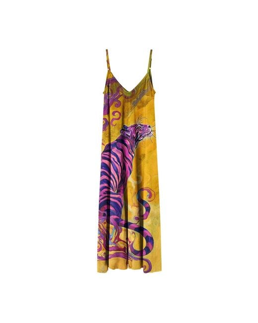 Aloha From Deer Multicolor Whisper Of The Tiger Maxi Dress