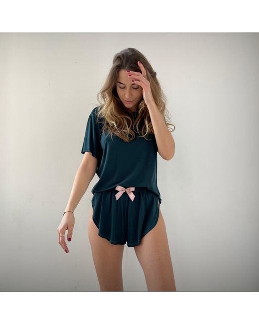 Loreen Label Blue Bamboo Butterfly Shorts
