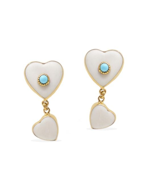 Vintouch Italy Metallic Happy Hearts Earrings With