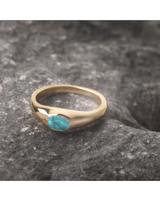 The Jewellery Store London Metallic Oval Signet Ring