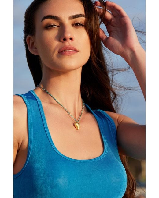 Adriana Pappas Designs Blue Heart Of Necklace