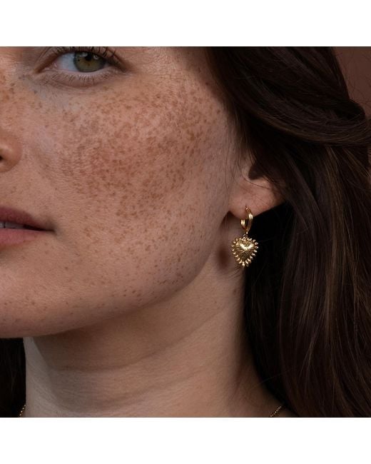 Zoe & Morgan Metallic Mini Heart Rays Earrings