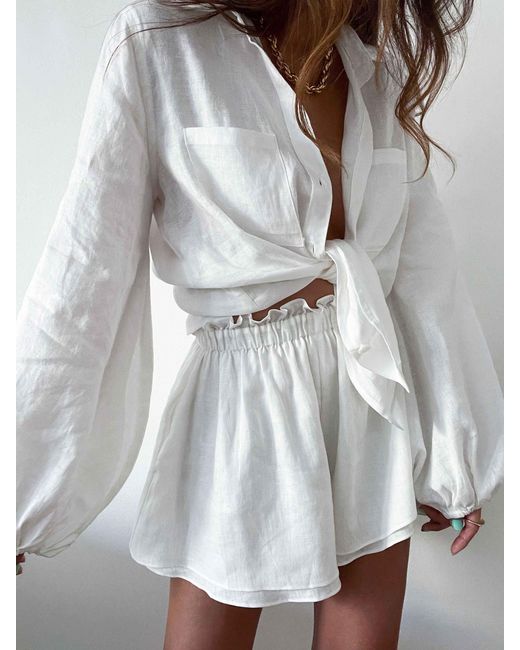 Lula-Ru White Carla Cotton Shirt