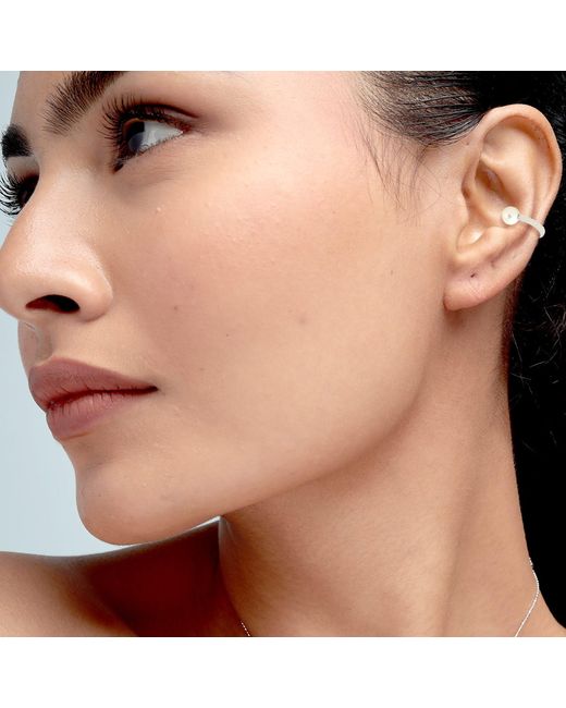 Artisan Metallic 14K Freshwater Pearl Gemstone Ear Cuffs