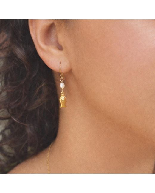 Lexi Jewelry Metallic Fish & Fish Bowl Earrings