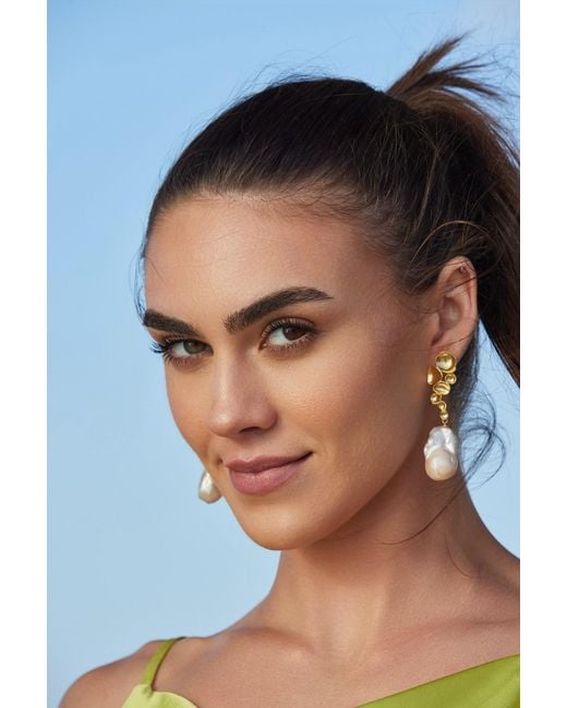 Adriana Pappas Designs Metallic Artsy Pearl Drops
