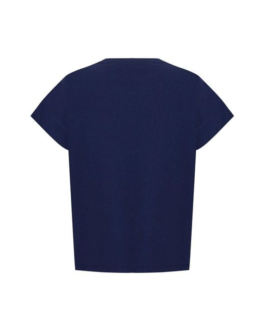 Exquise Blue Regular Sleek Embellished Haven T-Shirt