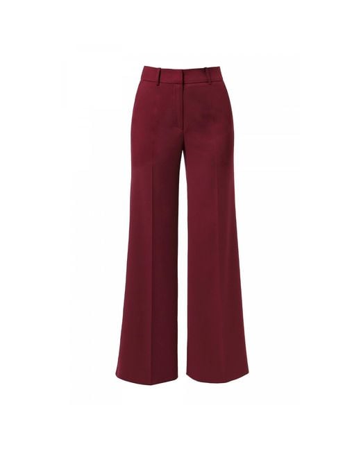 AGGI by HALEWSKI Red Franzi Burgundy Wine Wide Leg Trousers