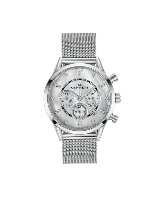 Kennett Watches & Accessories Metallic Kennett Lady Savro Watch With Milanese Mesh Strap