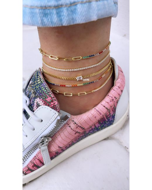 SHYMI White Curb Chain With Stone