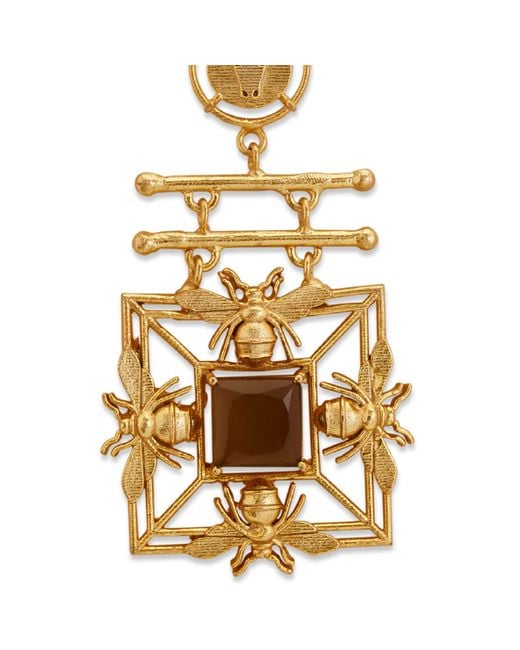 Dhwani Bansal Metallic Mori Earrings With Quartz Glass Gems