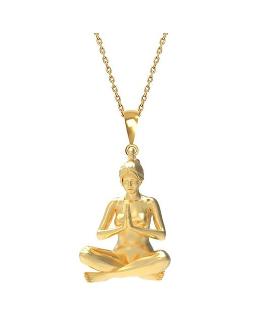 Nowart Jewelry Metallic Sukhasana Pose Yoga Necklace