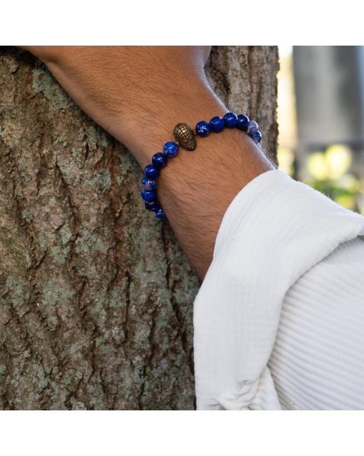 Ebru Jewelry Blue Spider Bracelet for men