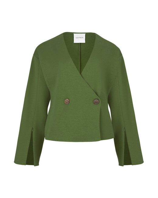 SALANIDA Green Galante Knitted 100% Merino Blazer