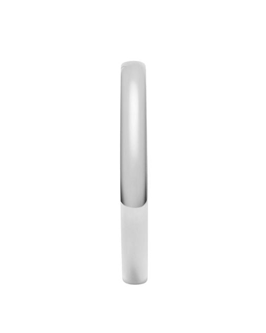 Nialaya White Classic 8Mm Round Bangle