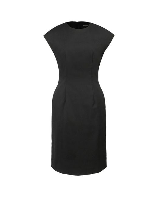 Smart and Joy Black Minimalist Tailor Dress