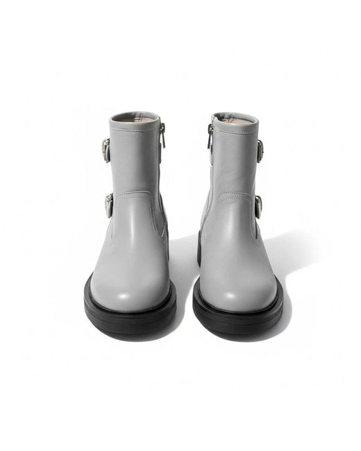 By Virgo Gray Benedith Handcrafted Leather Boot