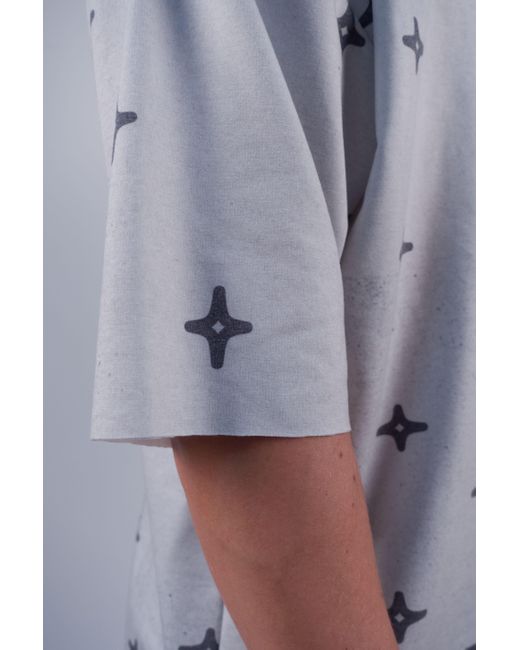 mysimplicated Blue Oversized Full Print T-Shirt for men