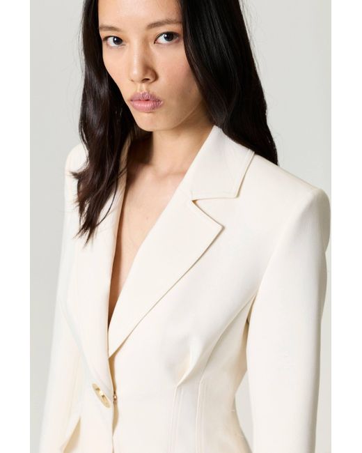 Nocturne Natural Accent Padded Shoulder Jacket
