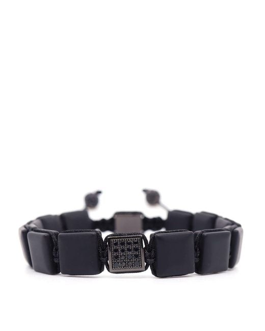 Shar Oke Blue Matte Onyx Square Bracelet for men