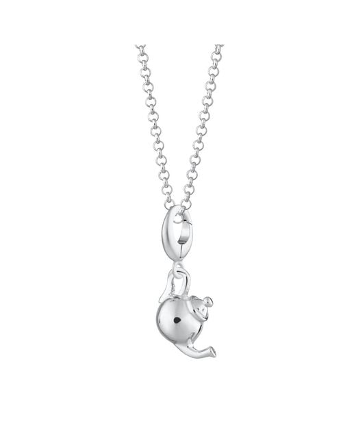 Lily Charmed Metallic Sterling Teapot Charm Necklace