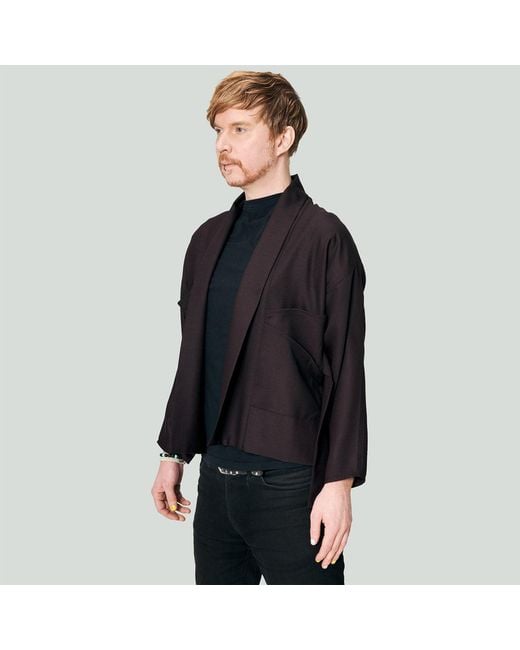 MOE Black Checkered Wool Vest Jacket