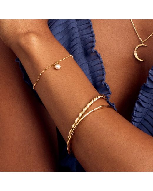 Posh Totty Designs Metallic Gold Plated Molten Bangle