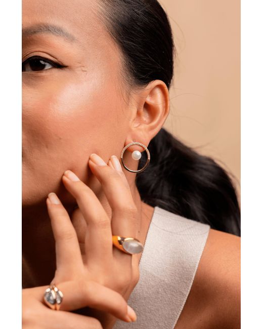 Zynnia Collective Metallic Circle Ear Jacket Studs