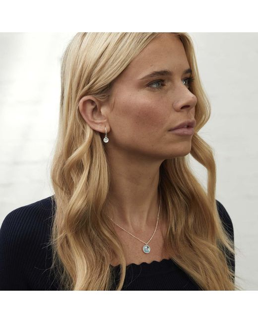 Auree Jewellery Blue Barcelona March Topaz Birthstone Hook Earrings