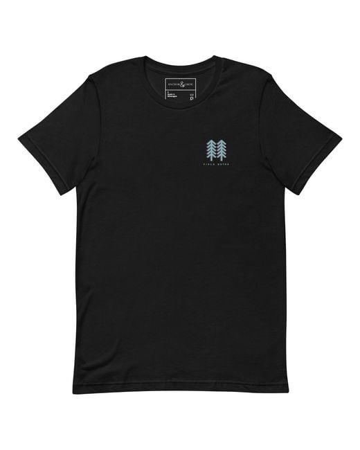 Anchor and Crew Black One Field Notes Organic Cotton T-Shirt for men