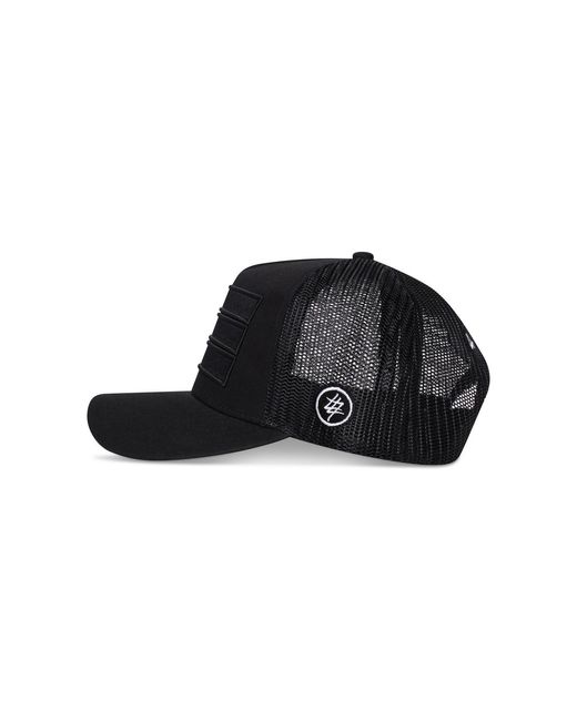 474 co Black 474 3 Bars Trucker Label Hat for men