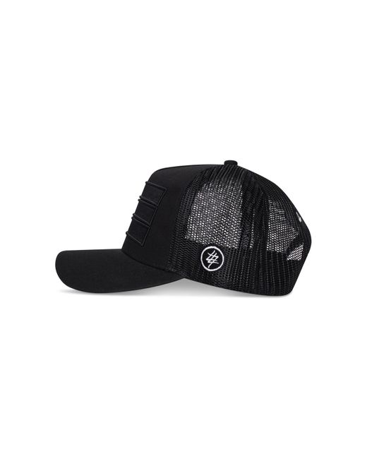 474 co Black 474 3 Bars Trucker Label Hat for men