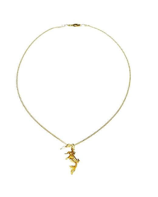 Lexi Jewelry Metallic Miss Mermaid Charm Necklace