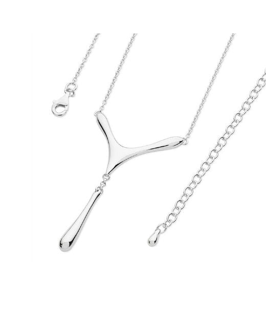 Lucy Quartermaine Metallic Drop Pendant With Chain