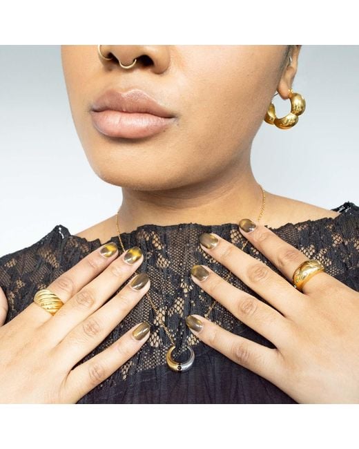 Superdivajewellery Metallic Hoop Bubble Earrings
