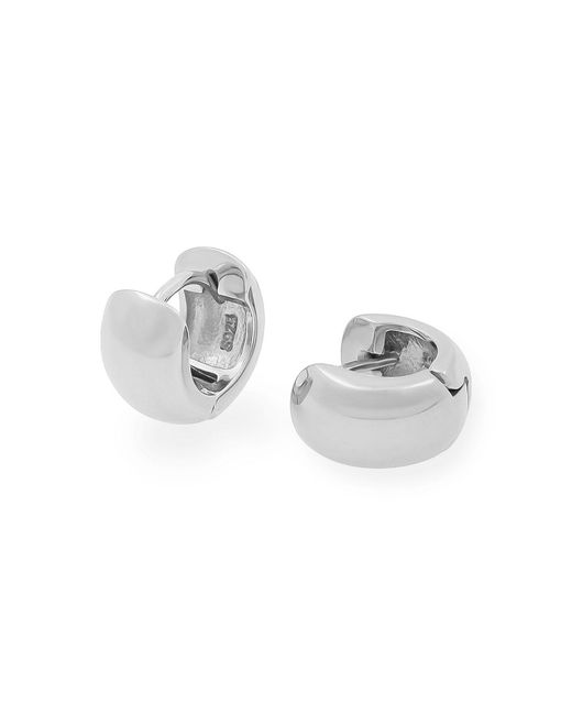Cote Cache White Mini Bold Huggie Hoop Earrings