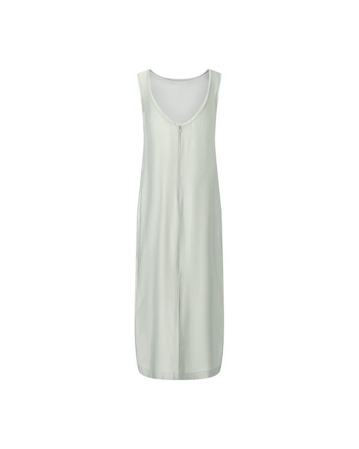 FRONT ROW SHOP White Sleeveless Open-Back Maxi Dress Dust Mint