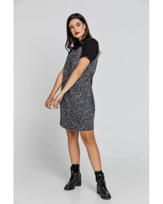 Conquista Black A Line Dress Fashion