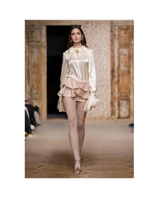 Jnsq (Je Ne Sais Quoi) Yellow Marie-Antoinette Silk Blouse