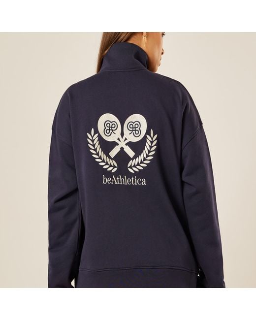 Be Athletica Blue Varsity Athletica Full-Zip Sweatshirt