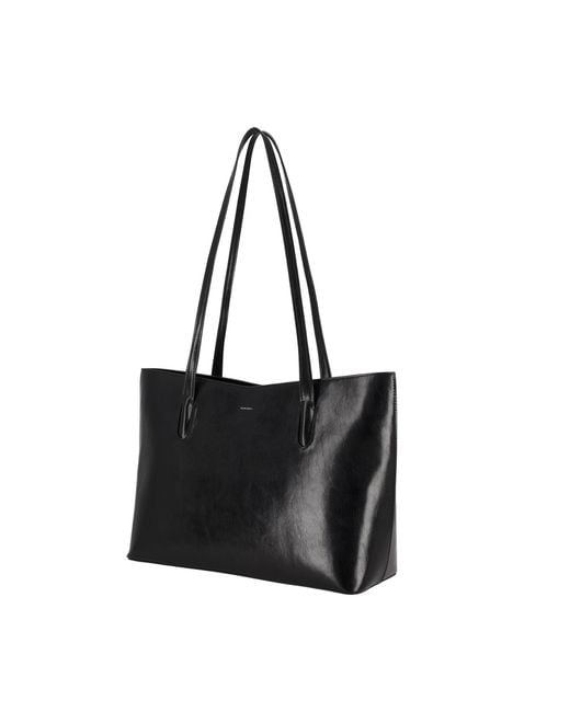 MARHEN.J Black Manhattan V-Cut Shoulder Bag