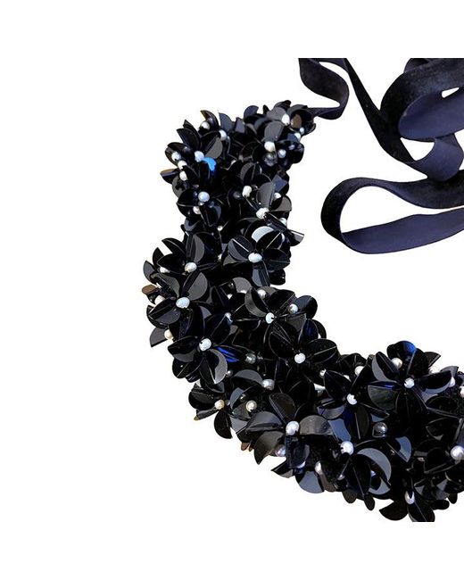 PINAR OZEVLAT Black Yasmine Necklace