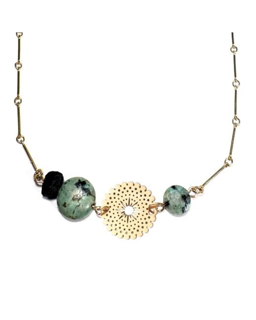 Rachel Nathan Metallic Western Horizon Necklace