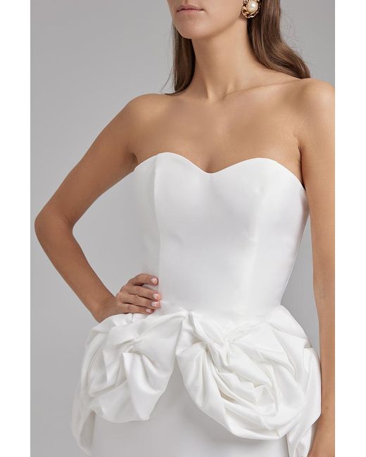 Baé Special Moments White Juno Dress + Rose Waist Sash