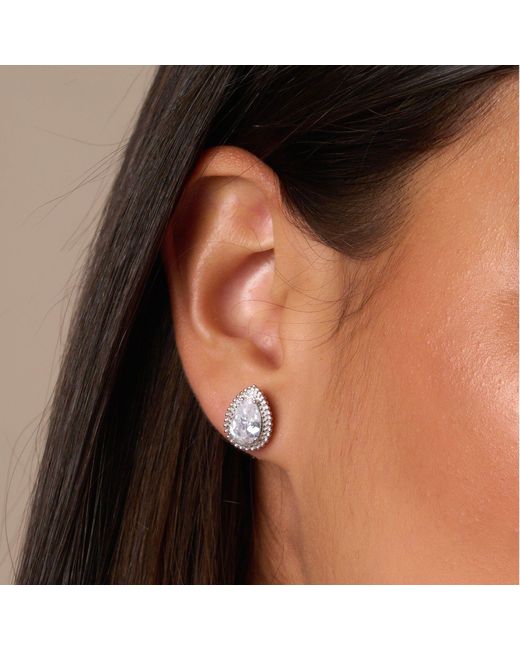 Esterah Metallic Teardrop Studs