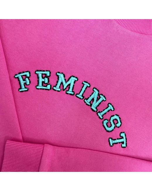 Quillattire Pink Feminist Sweatshirt
