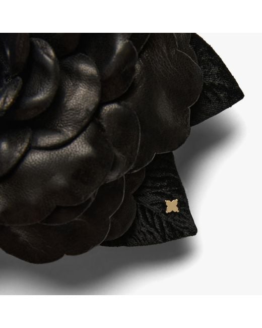 Helena Simon Black The Large Gardenia Floral Brooch