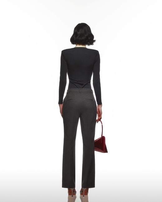 Maison sél Black Palazzo Melange Pants –